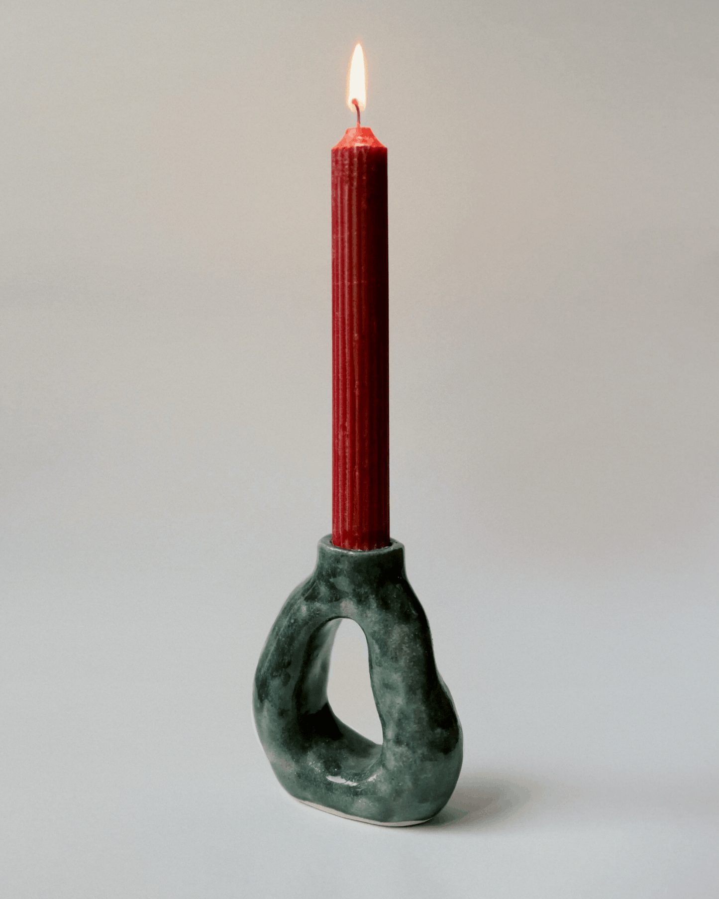 Blue-green candleholder
