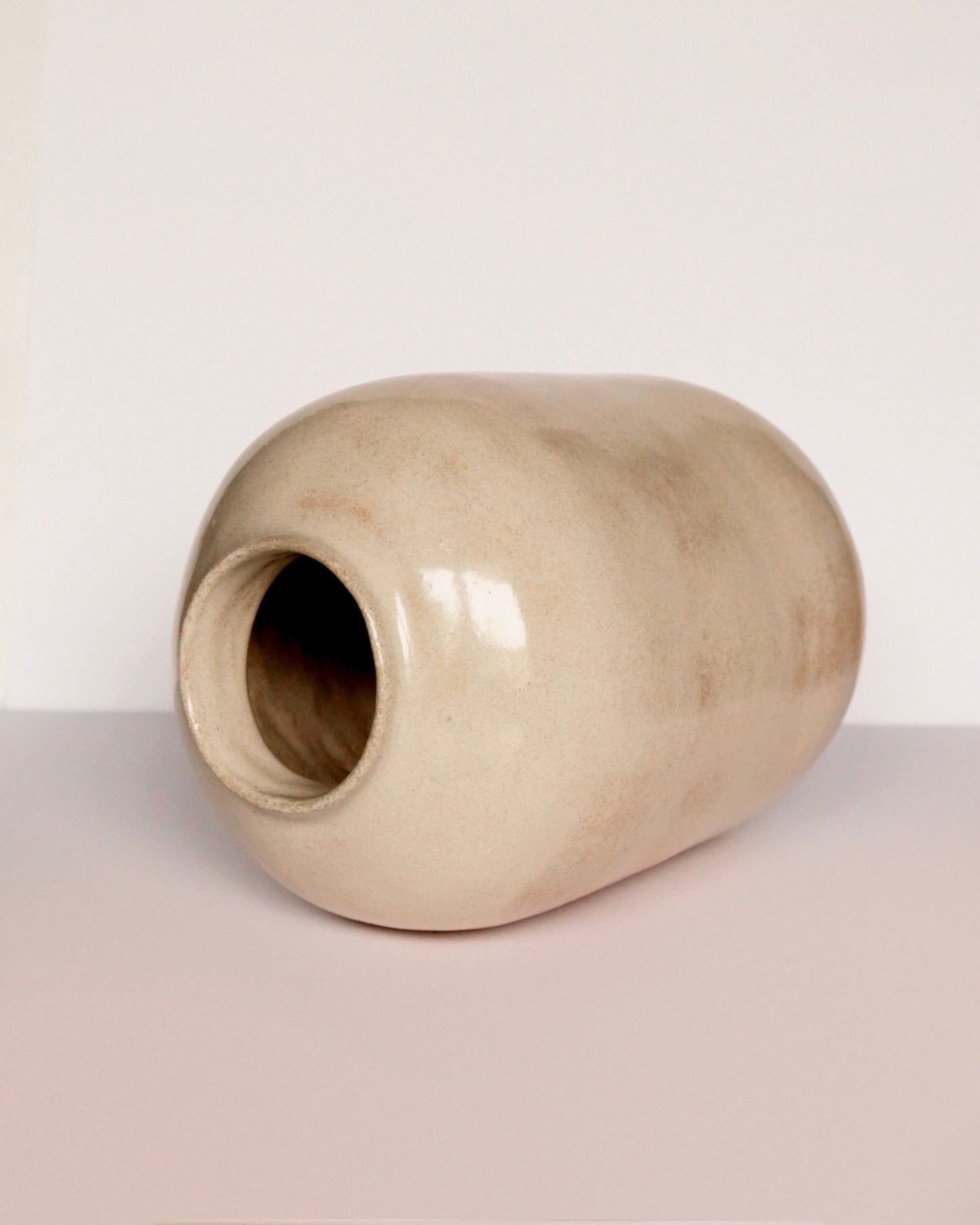 Beige minimalist vase
